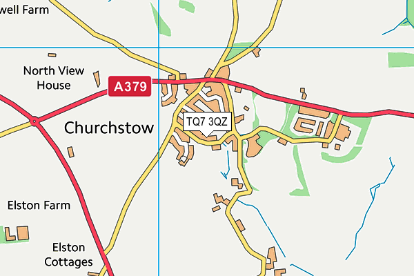 TQ7 3QZ map - OS VectorMap District (Ordnance Survey) TQ7 3QZ map - OS VectorMap District (Ordnance Survey)
