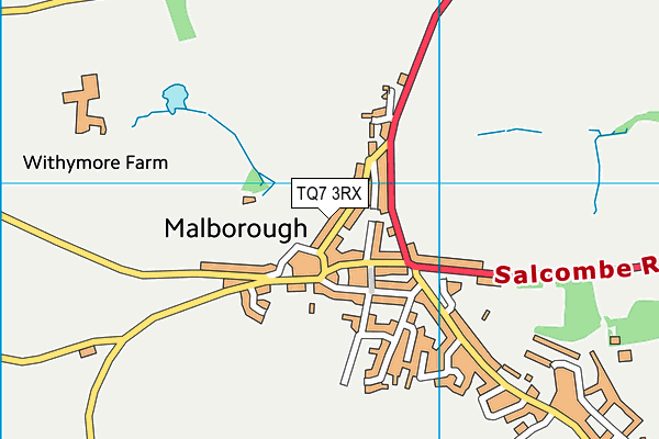 TQ7 3RX map - OS VectorMap District (Ordnance Survey) TQ7 3RX map - OS VectorMap District (Ordnance Survey)