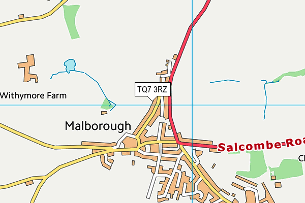 TQ7 3RZ map - OS VectorMap District (Ordnance Survey)