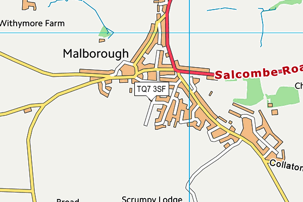 TQ7 3SF map - OS VectorMap District (Ordnance Survey)