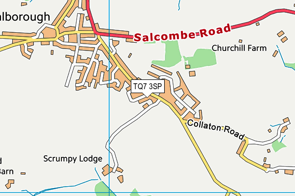TQ7 3SP map - OS VectorMap District (Ordnance Survey)