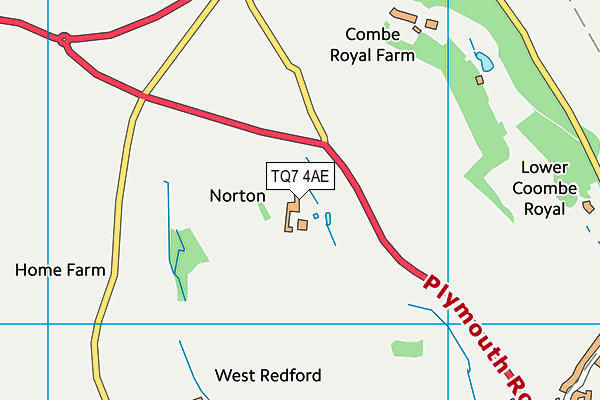 TQ7 4AE map - OS VectorMap District (Ordnance Survey) TQ7 4AE map - OS VectorMap District (Ordnance Survey)