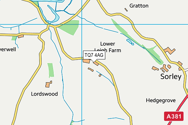 TQ7 4AG map - OS VectorMap District (Ordnance Survey) TQ7 4AG map - OS VectorMap District (Ordnance Survey)