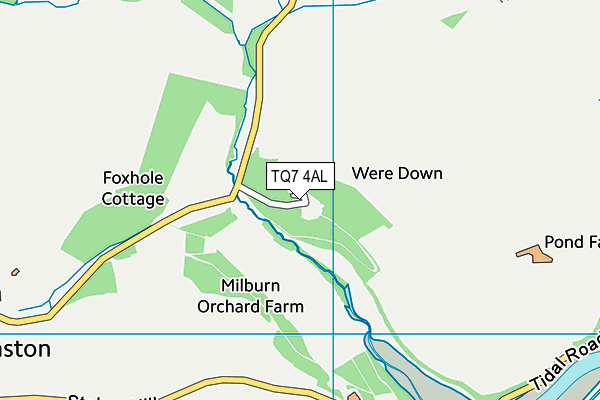 TQ7 4AL map - OS VectorMap District (Ordnance Survey) TQ7 4AL map - OS VectorMap District (Ordnance Survey)