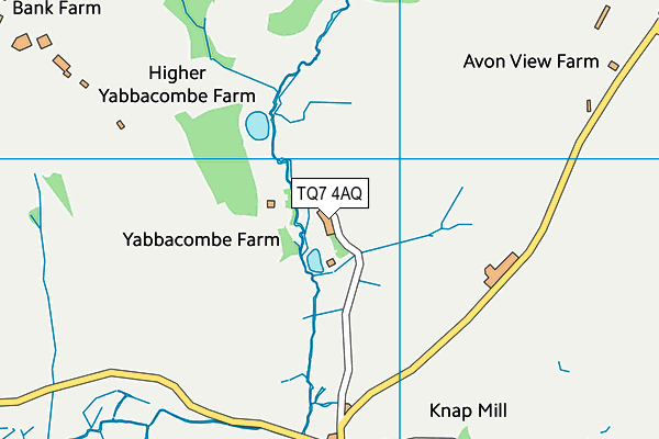 TQ7 4AQ map - OS VectorMap District (Ordnance Survey) TQ7 4AQ map - OS VectorMap District (Ordnance Survey)