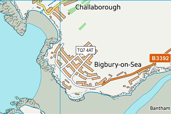 TQ7 4AT map - OS VectorMap District (Ordnance Survey)