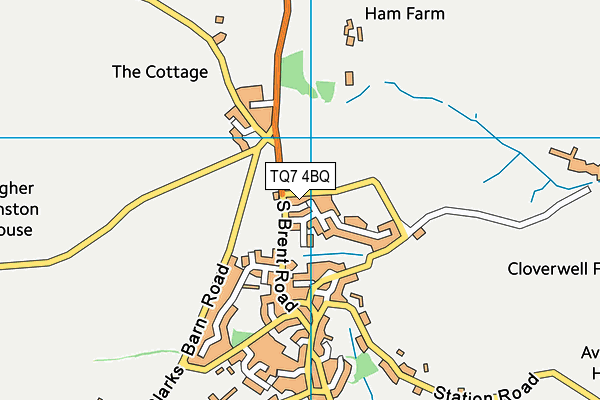 TQ7 4BQ map - OS VectorMap District (Ordnance Survey)
