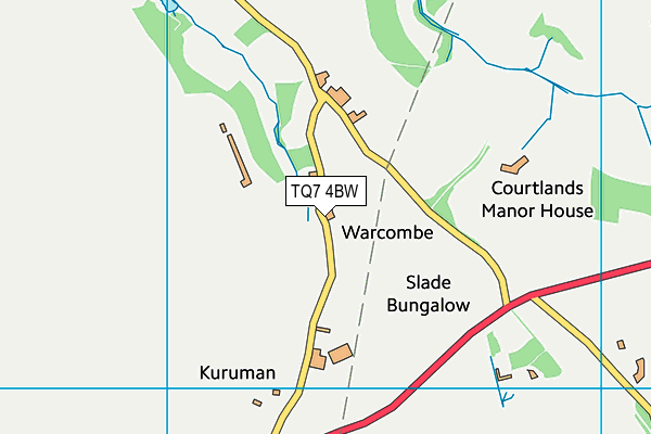 TQ7 4BW map - OS VectorMap District (Ordnance Survey) TQ7 4BW map - OS VectorMap District (Ordnance Survey)