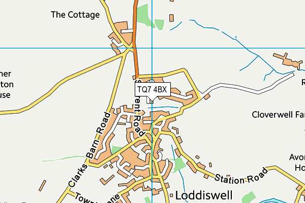 TQ7 4BX map - OS VectorMap District (Ordnance Survey) TQ7 4BX map - OS VectorMap District (Ordnance Survey)