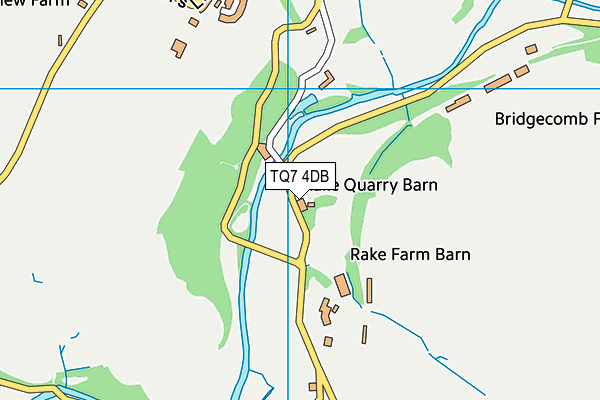 TQ7 4DB map - OS VectorMap District (Ordnance Survey) TQ7 4DB map - OS VectorMap District (Ordnance Survey)