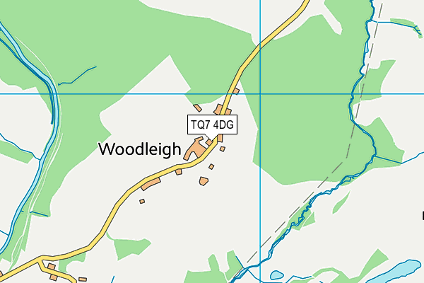 TQ7 4DG map - OS VectorMap District (Ordnance Survey) TQ7 4DG map - OS VectorMap District (Ordnance Survey)