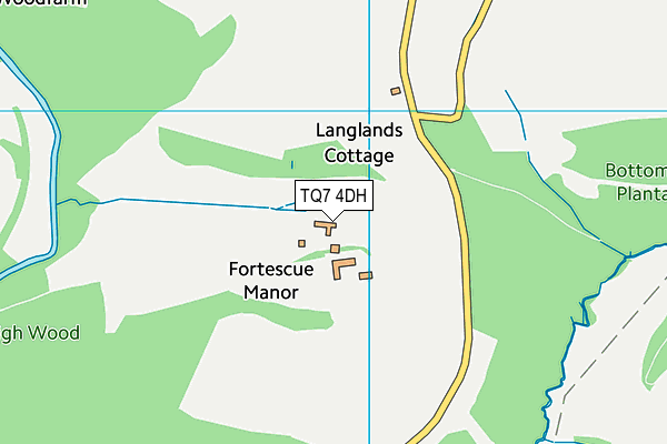 TQ7 4DH map - OS VectorMap District (Ordnance Survey)
