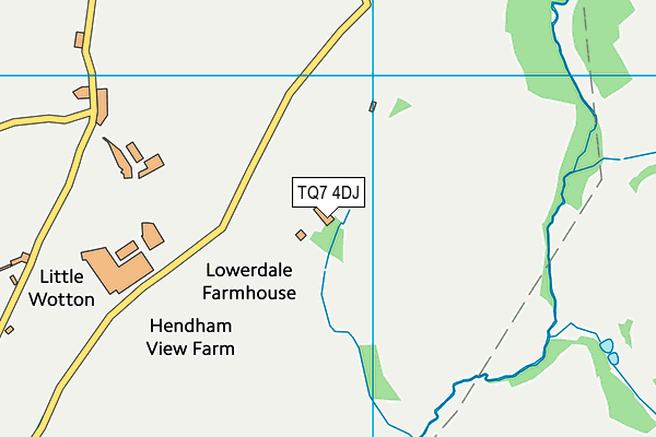 TQ7 4DJ map - OS VectorMap District (Ordnance Survey)