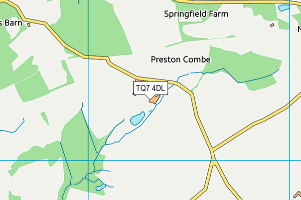 TQ7 4DL map - OS VectorMap District (Ordnance Survey) TQ7 4DL map - OS VectorMap District (Ordnance Survey)