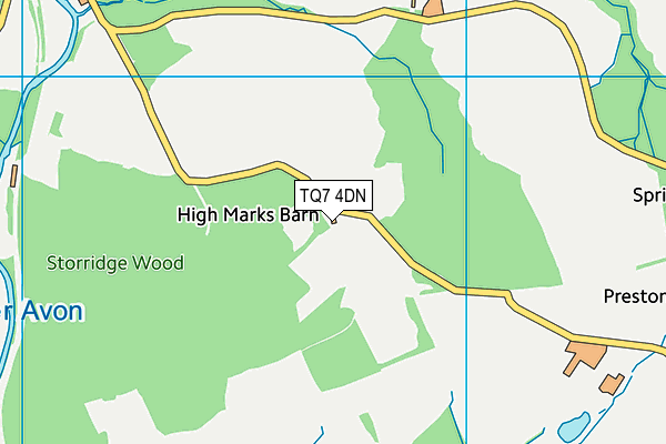 TQ7 4DN map - OS VectorMap District (Ordnance Survey) TQ7 4DN map - OS VectorMap District (Ordnance Survey)