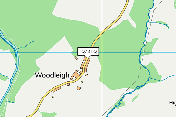 TQ7 4DQ map - OS VectorMap District (Ordnance Survey) TQ7 4DQ map - OS VectorMap District (Ordnance Survey)