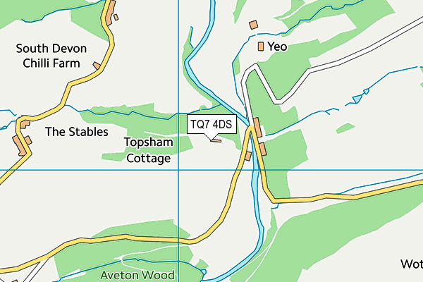 TQ7 4DS map - OS VectorMap District (Ordnance Survey) TQ7 4DS map - OS VectorMap District (Ordnance Survey)