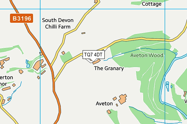 TQ7 4DT map - OS VectorMap District (Ordnance Survey)