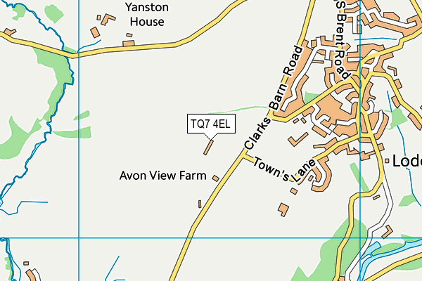 TQ7 4EL map - OS VectorMap District (Ordnance Survey) TQ7 4EL map - OS VectorMap District (Ordnance Survey)