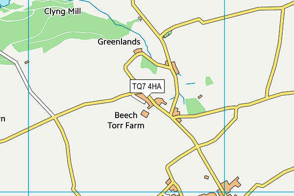 TQ7 4HA map - OS VectorMap District (Ordnance Survey)