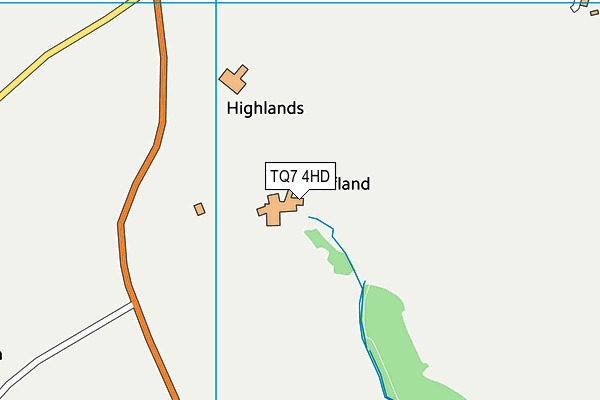 TQ7 4HD map - OS VectorMap District (Ordnance Survey) TQ7 4HD map - OS VectorMap District (Ordnance Survey)