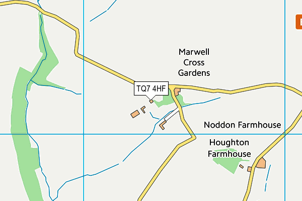 TQ7 4HF map - OS VectorMap District (Ordnance Survey)