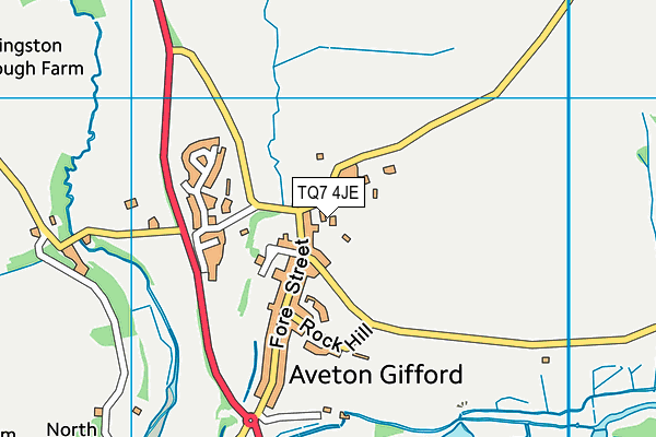 TQ7 4JE map - OS VectorMap District (Ordnance Survey) TQ7 4JE map - OS VectorMap District (Ordnance Survey)