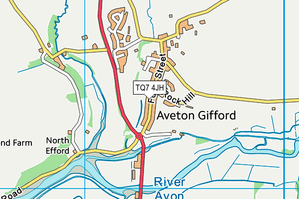 TQ7 4JH map - OS VectorMap District (Ordnance Survey) TQ7 4JH map - OS VectorMap District (Ordnance Survey)