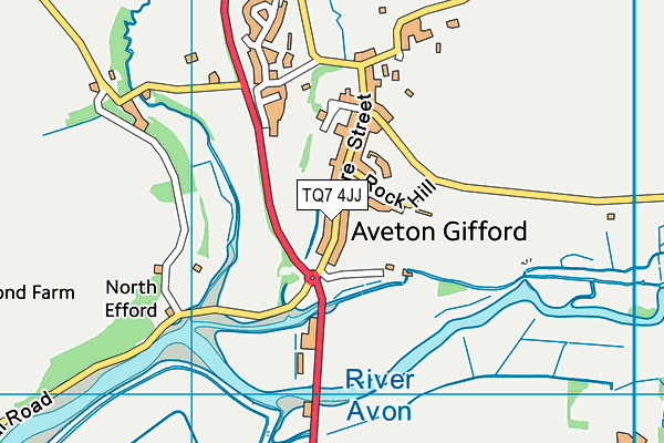 TQ7 4JJ map - OS VectorMap District (Ordnance Survey)