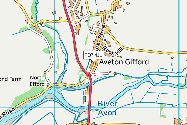 TQ7 4JL map - OS VectorMap District (Ordnance Survey)