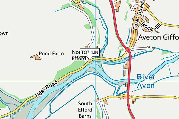 TQ7 4JN map - OS VectorMap District (Ordnance Survey)