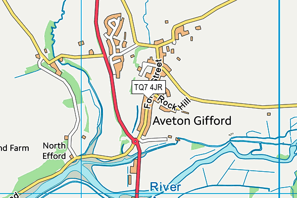 TQ7 4JR map - OS VectorMap District (Ordnance Survey) TQ7 4JR map - OS VectorMap District (Ordnance Survey)