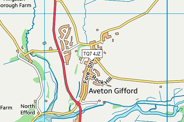 TQ7 4JZ map - OS VectorMap District (Ordnance Survey)
