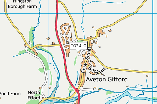 TQ7 4LG map - OS VectorMap District (Ordnance Survey)