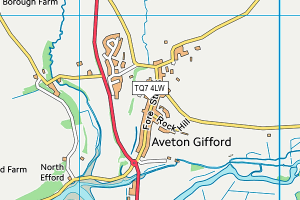 TQ7 4LW map - OS VectorMap District (Ordnance Survey)