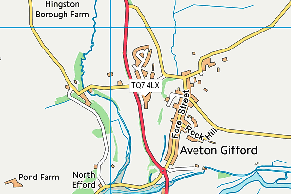 TQ7 4LX map - OS VectorMap District (Ordnance Survey)