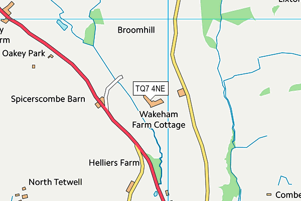 TQ7 4NE map - OS VectorMap District (Ordnance Survey)