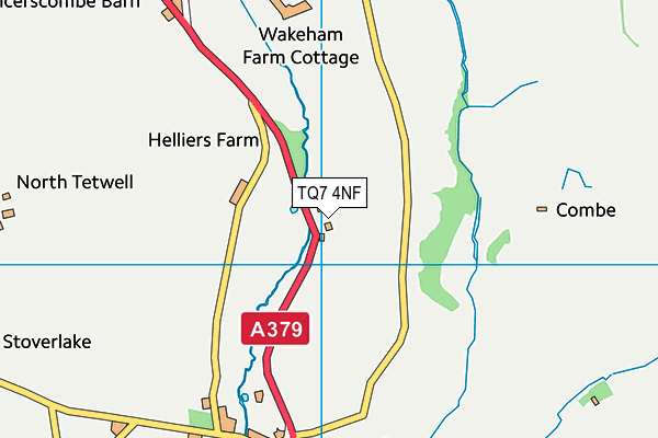 TQ7 4NF map - OS VectorMap District (Ordnance Survey)
