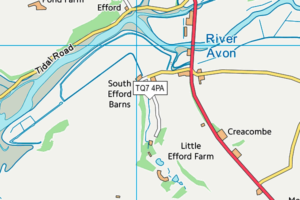 TQ7 4PA map - OS VectorMap District (Ordnance Survey) TQ7 4PA map - OS VectorMap District (Ordnance Survey)