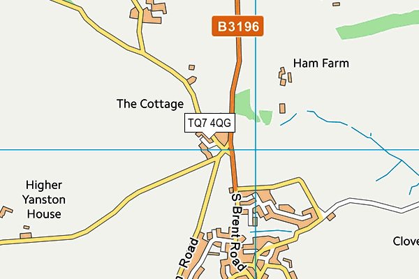 TQ7 4QG map - OS VectorMap District (Ordnance Survey)