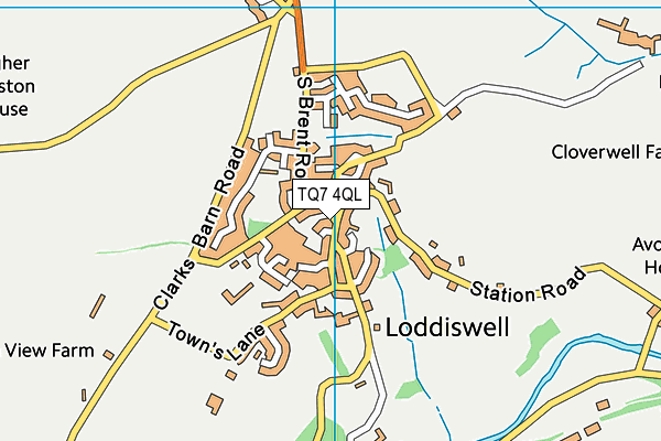 TQ7 4QL map - OS VectorMap District (Ordnance Survey) TQ7 4QL map - OS VectorMap District (Ordnance Survey)
