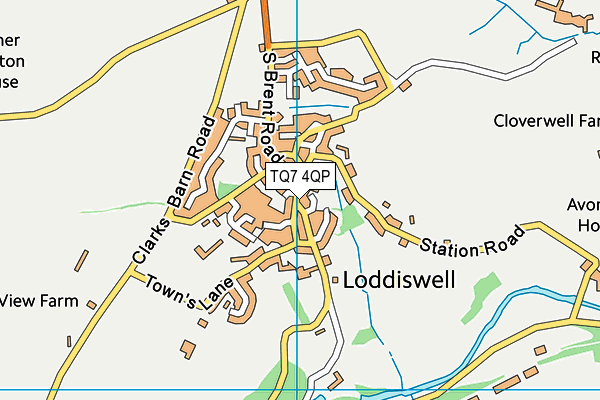 TQ7 4QP map - OS VectorMap District (Ordnance Survey) TQ7 4QP map - OS VectorMap District (Ordnance Survey)