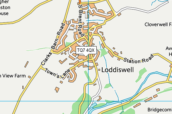 TQ7 4QX map - OS VectorMap District (Ordnance Survey)