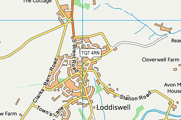 TQ7 4RN map - OS VectorMap District (Ordnance Survey) TQ7 4RN map - OS VectorMap District (Ordnance Survey)