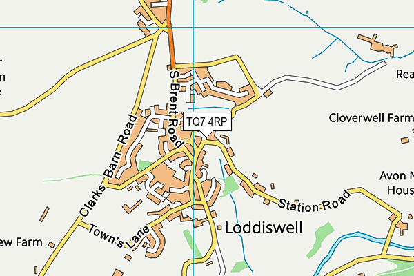 TQ7 4RP map - OS VectorMap District (Ordnance Survey)