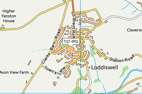 TQ7 4RQ map - OS VectorMap District (Ordnance Survey) TQ7 4RQ map - OS VectorMap District (Ordnance Survey)