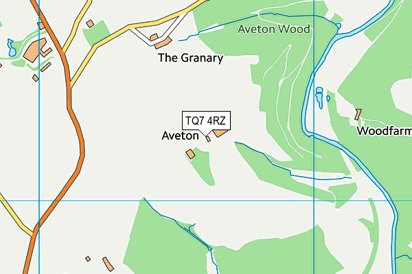 TQ7 4RZ map - OS VectorMap District (Ordnance Survey)