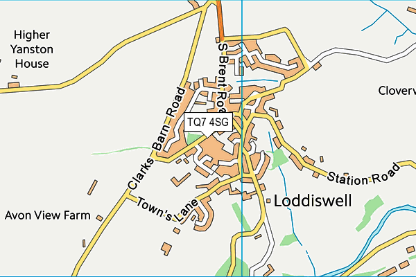 TQ7 4SG map - OS VectorMap District (Ordnance Survey) TQ7 4SG map - OS VectorMap District (Ordnance Survey)