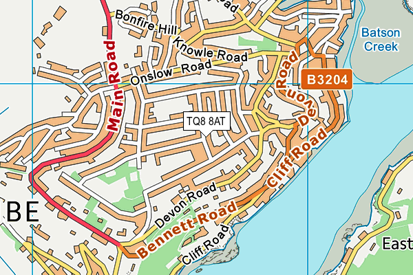 TQ8 8AT map - OS VectorMap District (Ordnance Survey) TQ8 8AT map - OS VectorMap District (Ordnance Survey)