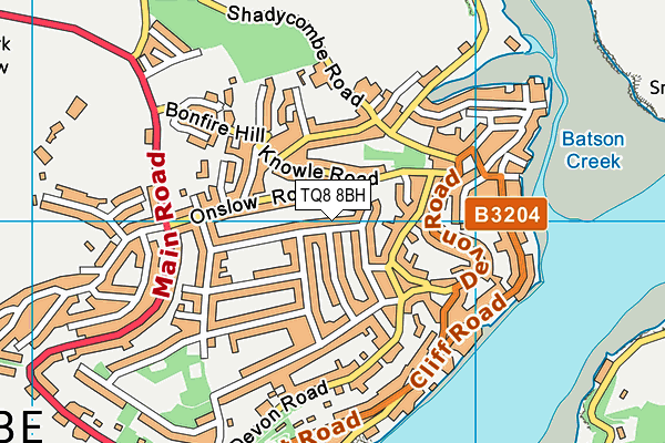 TQ8 8BH map - OS VectorMap District (Ordnance Survey) TQ8 8BH map - OS VectorMap District (Ordnance Survey)